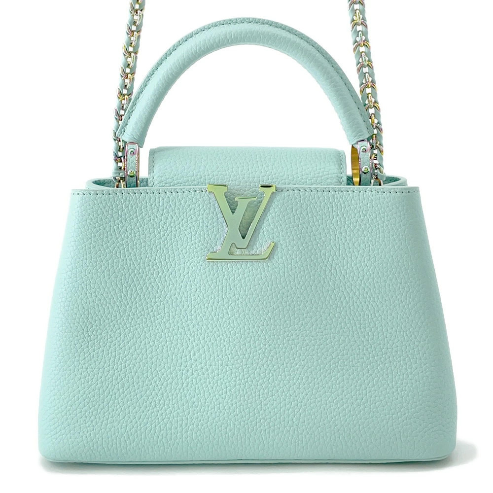 Louis Vuitton Capucines Topaz Handbag Taurillon Leather Shoulder Bag